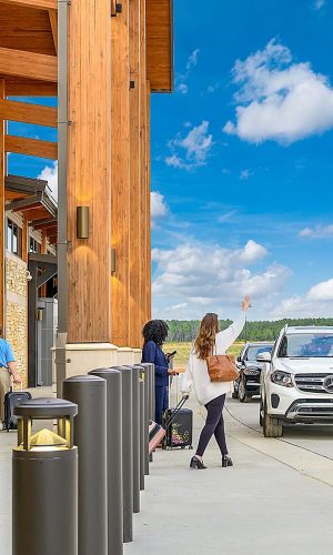 Curbside pickup at the new TXK terminal